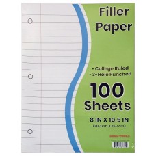 College Ruled Filler Paper 100 Sheets