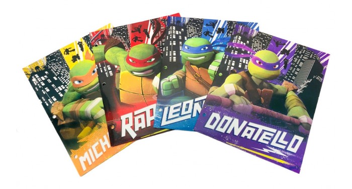 Teenage Mutant Ninja Turtles Two Pocket Folders