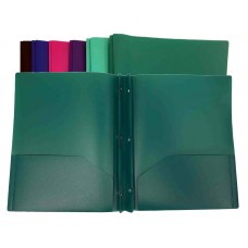 Two Pocket Poly Folders w/ Prongs 