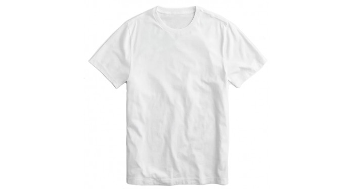 Men's White T-Shirts Crew Neck Medium