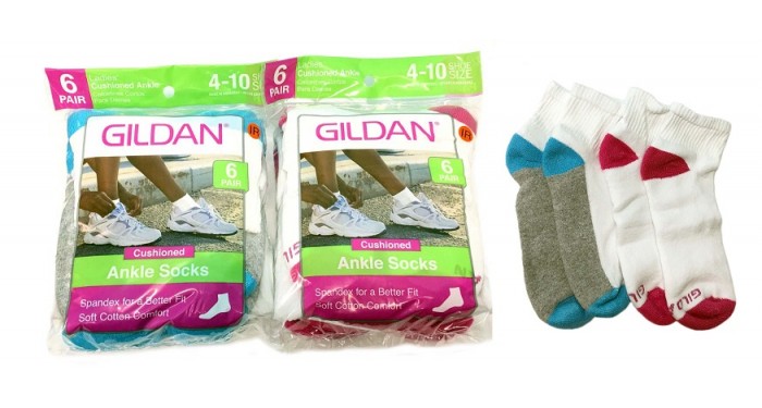 GILDAN Ankle Socks Size 4-10 