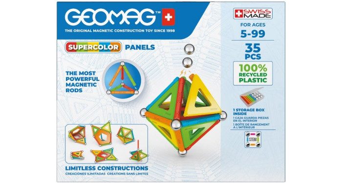 Geomag Classic Magnetic Panels – 35 Pieces