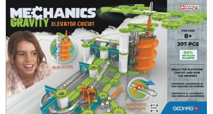 Geomag Mechanics Gravity Elevator Circuit - 207 Pieces