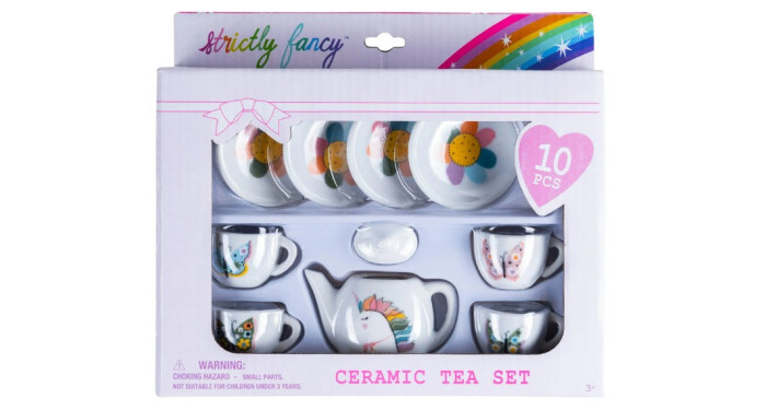 Strickly Fancy 10 pc. Ceramic Tea Set