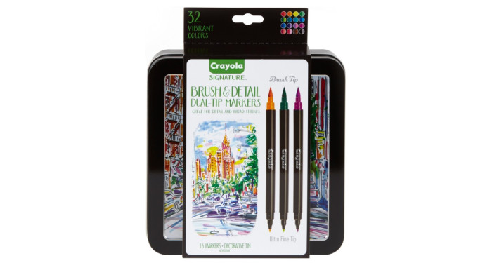 Crayola Brush & Detail Dual Tip Markers