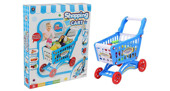 19" Shopping Cart Blue