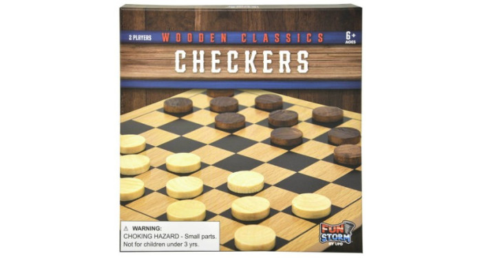 Solid Wood 10" Checkers Set