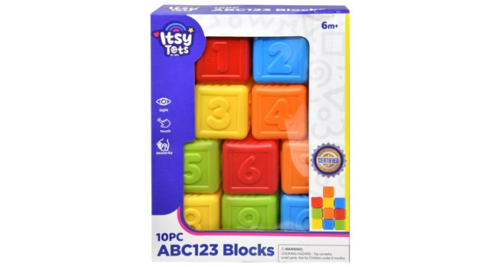 Itsy Tots 10pc Plastic Block Set