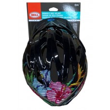 Helmet Bell Black Floral Design