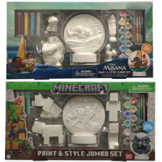 Minecraft and Moana Print & Style Jumbo Art Set