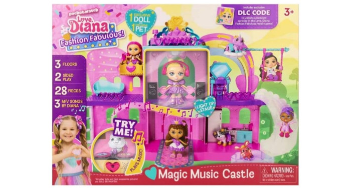 Love, Diana Fashion Fabulous Magic Music Castle Playset