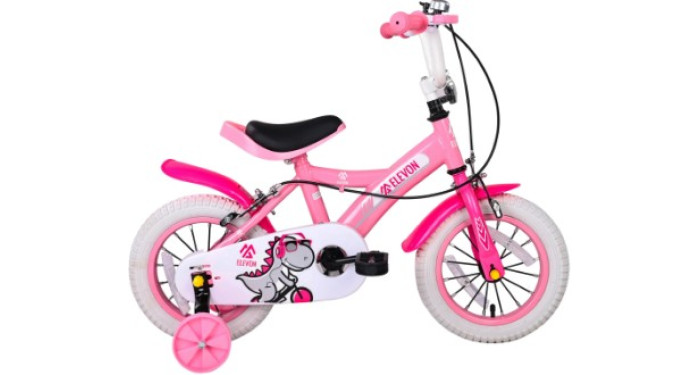 14" Elevon Dinos Pink Kids Bike