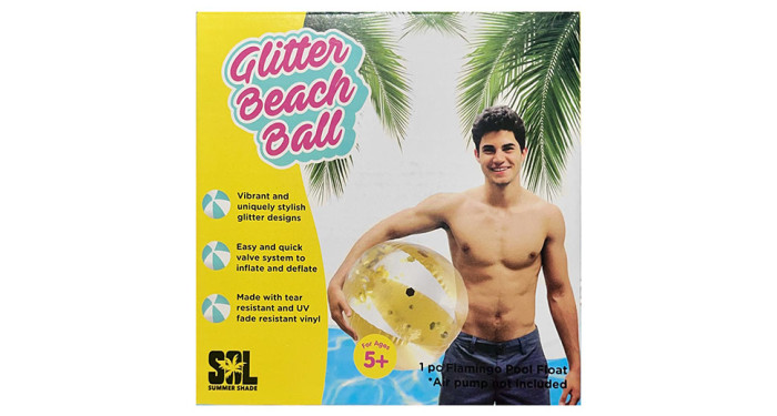 Summer Shade Glitter Beach Ball