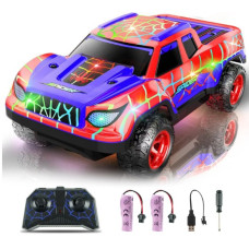 1/24 RC Car for Kids with Color‑Changing LED Lights – 2.4GHz Remote Control
