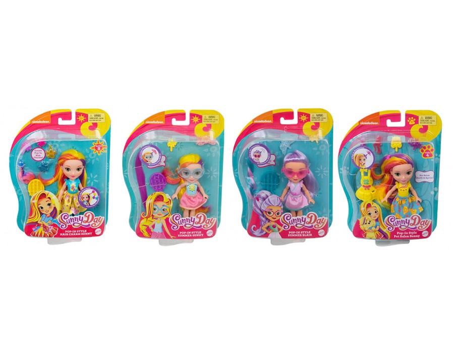 Sunny Day Nickelodeon Girls Snap Clip Barrettes with Faux Hair Fashion  Accessory