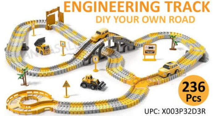 TEMI DIY 236 pc. Engineering Track Playset TEMI DIY 236 pc. Engineering Track Playset