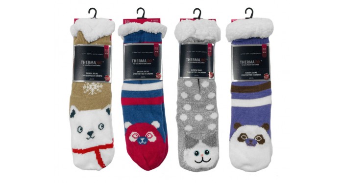 Knitted Sherpa Lined Slipper Socks