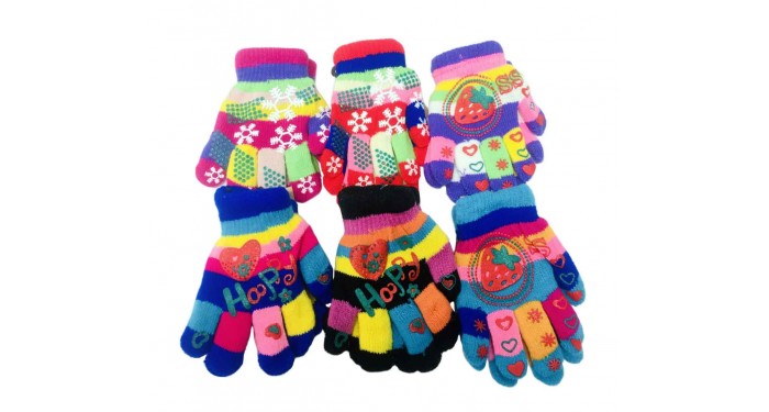 Girls Knitted Winter Gloves 